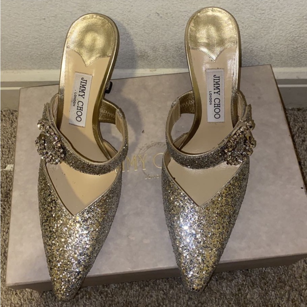 Jimmy Choo heels worn once size 40. Good condition